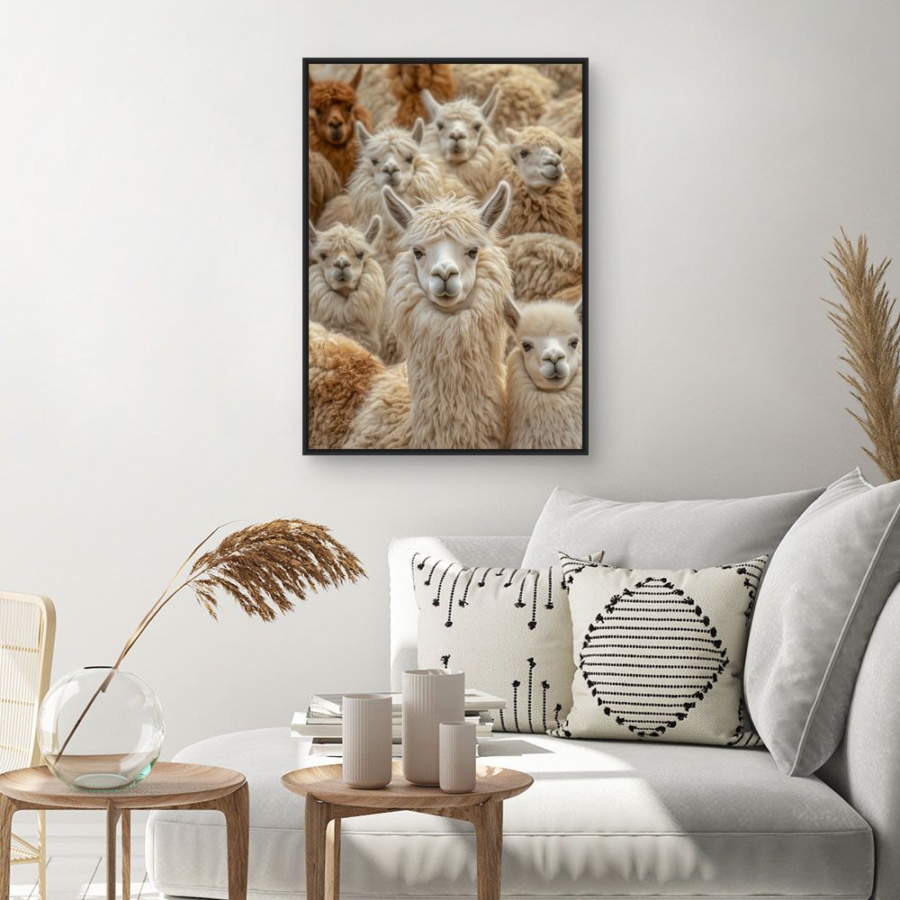 Toile "Lamas adorables"