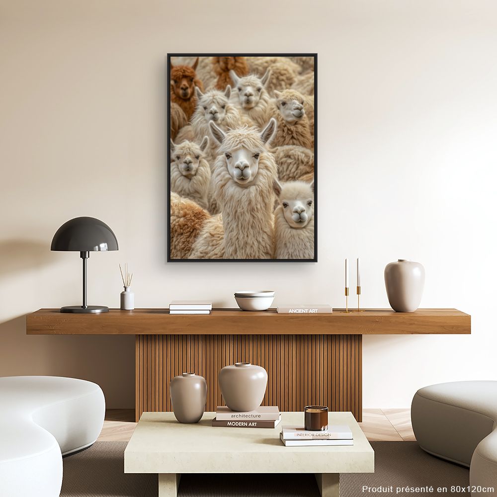 Toile "Lamas adorables"