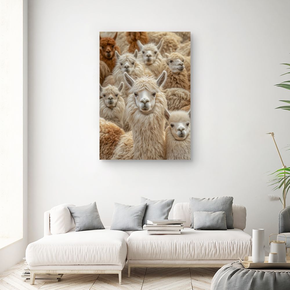 Toile "Lamas adorables"