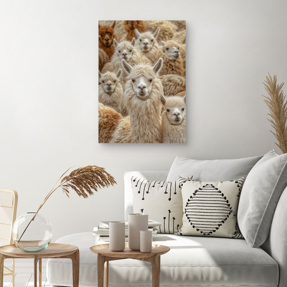 Toile "Lamas adorables"