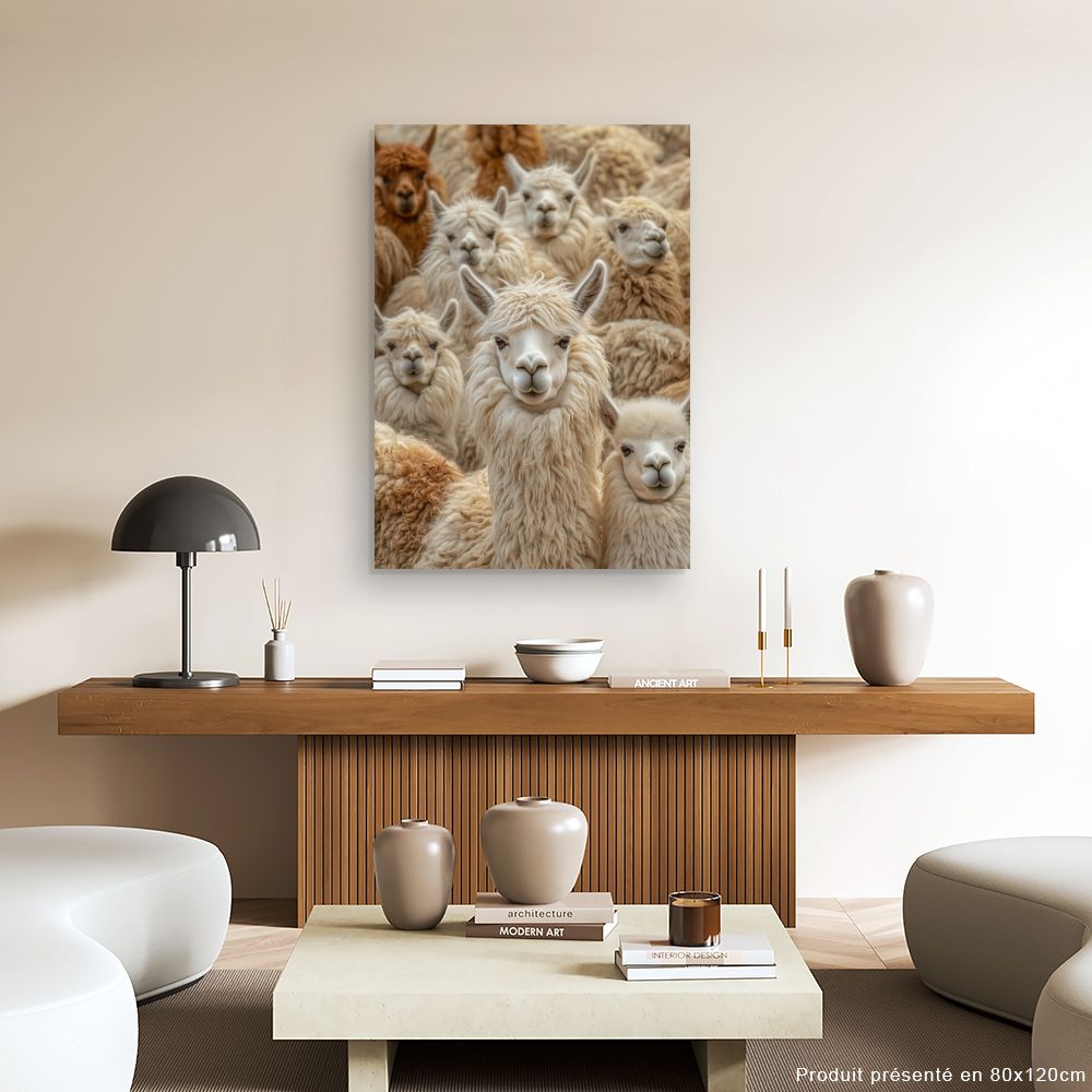 Toile "Lamas adorables"