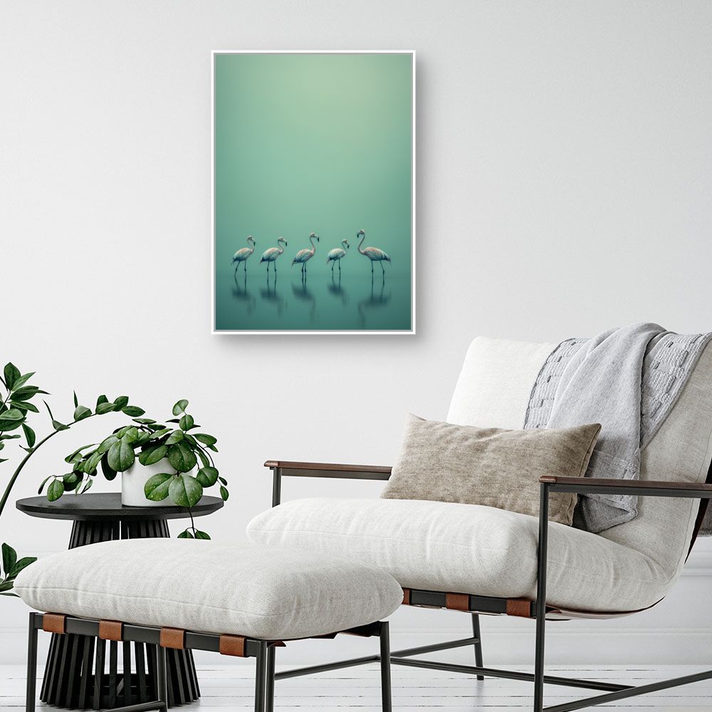 Toile "Flamants élégants"