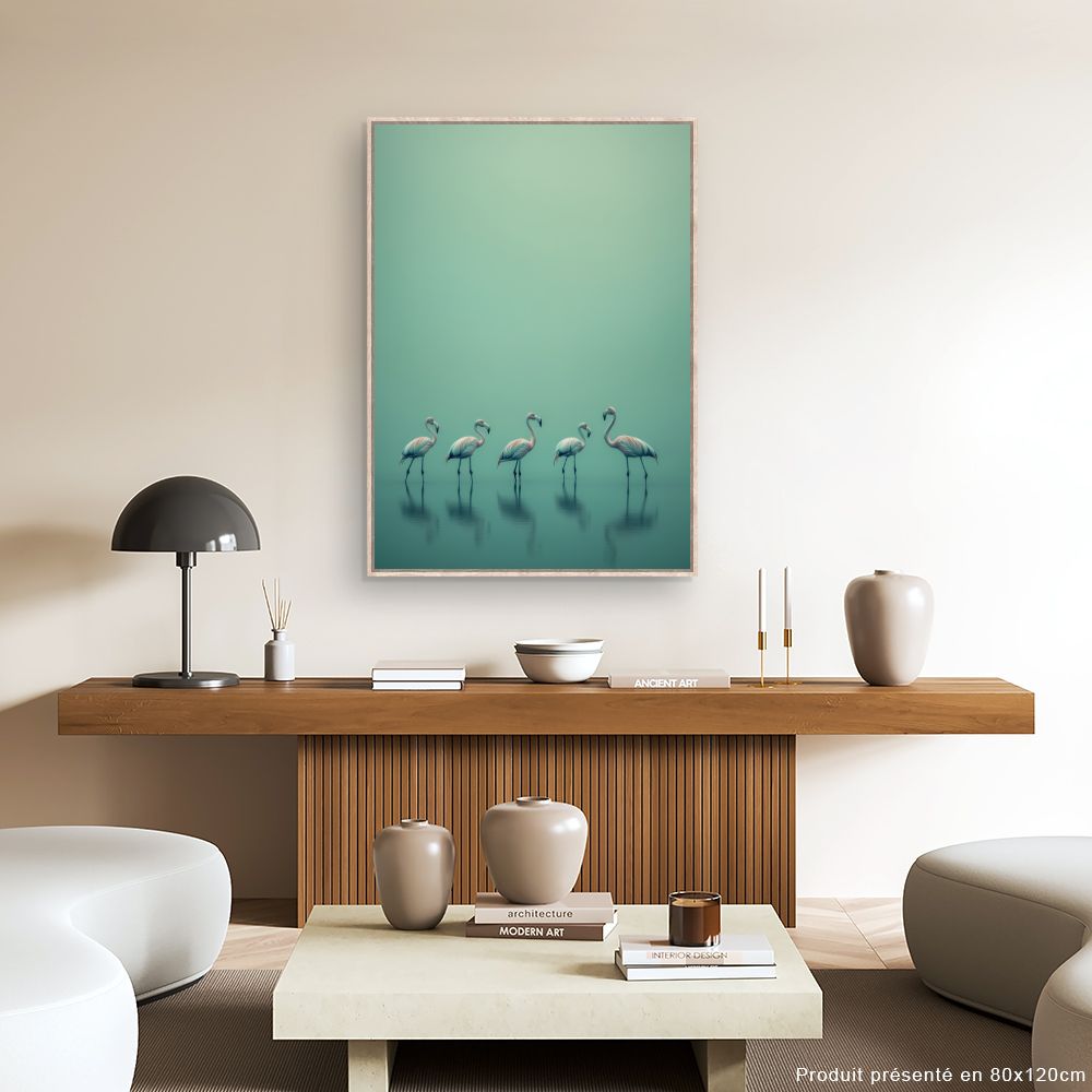 Toile "Flamants élégants"