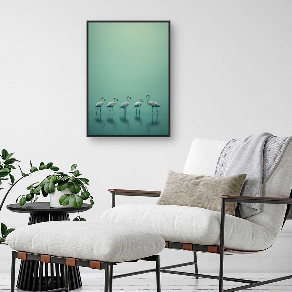 Toile "Flamants élégants"