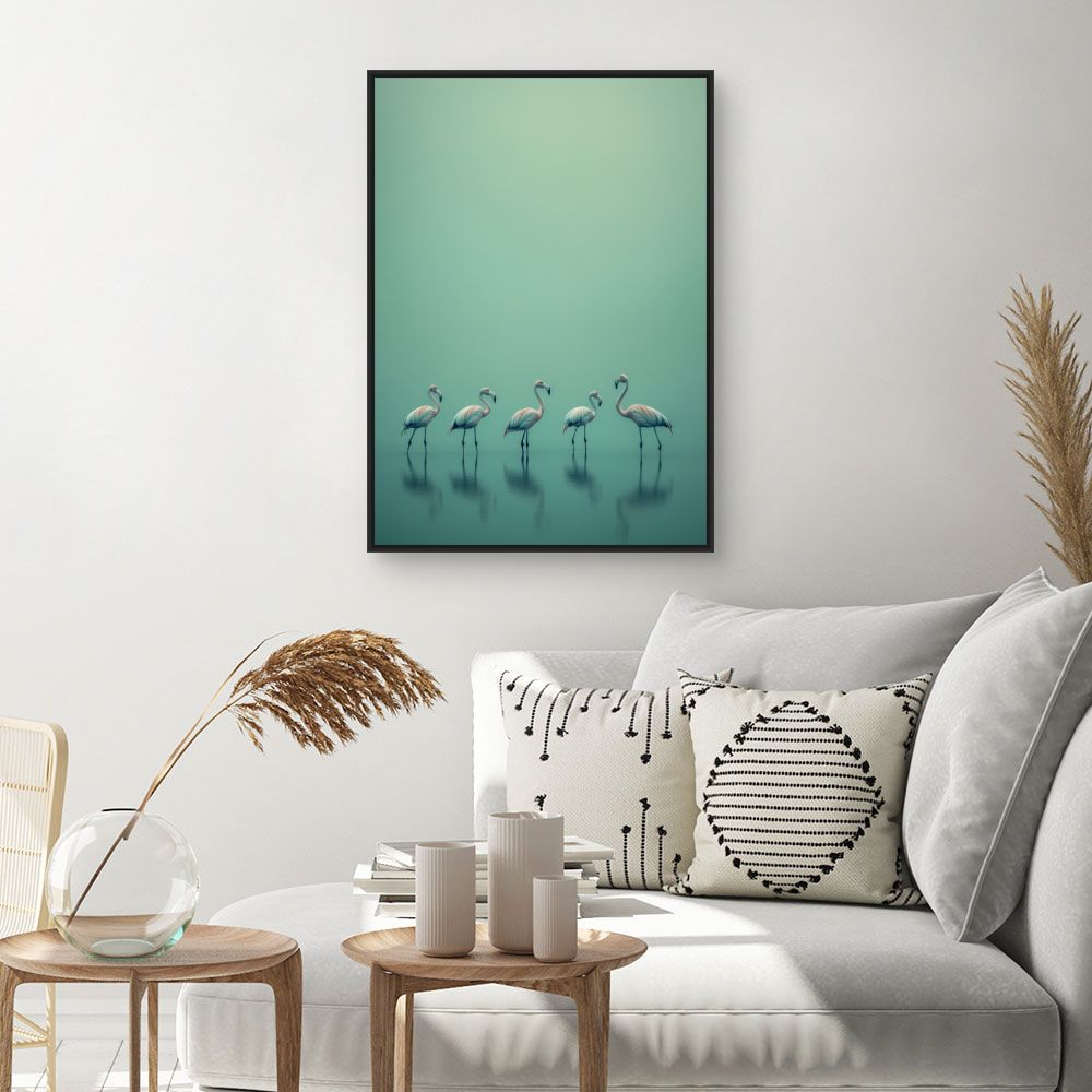 Toile "Flamants élégants"