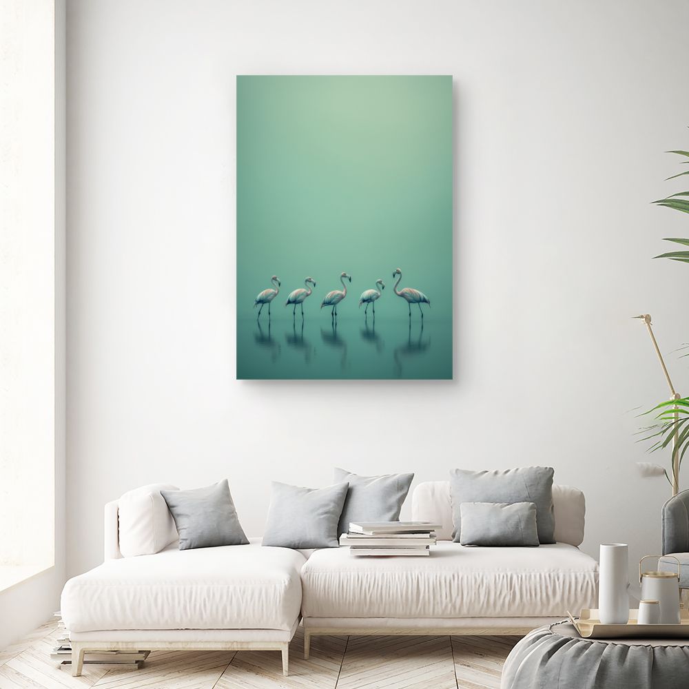 Toile "Flamants élégants"