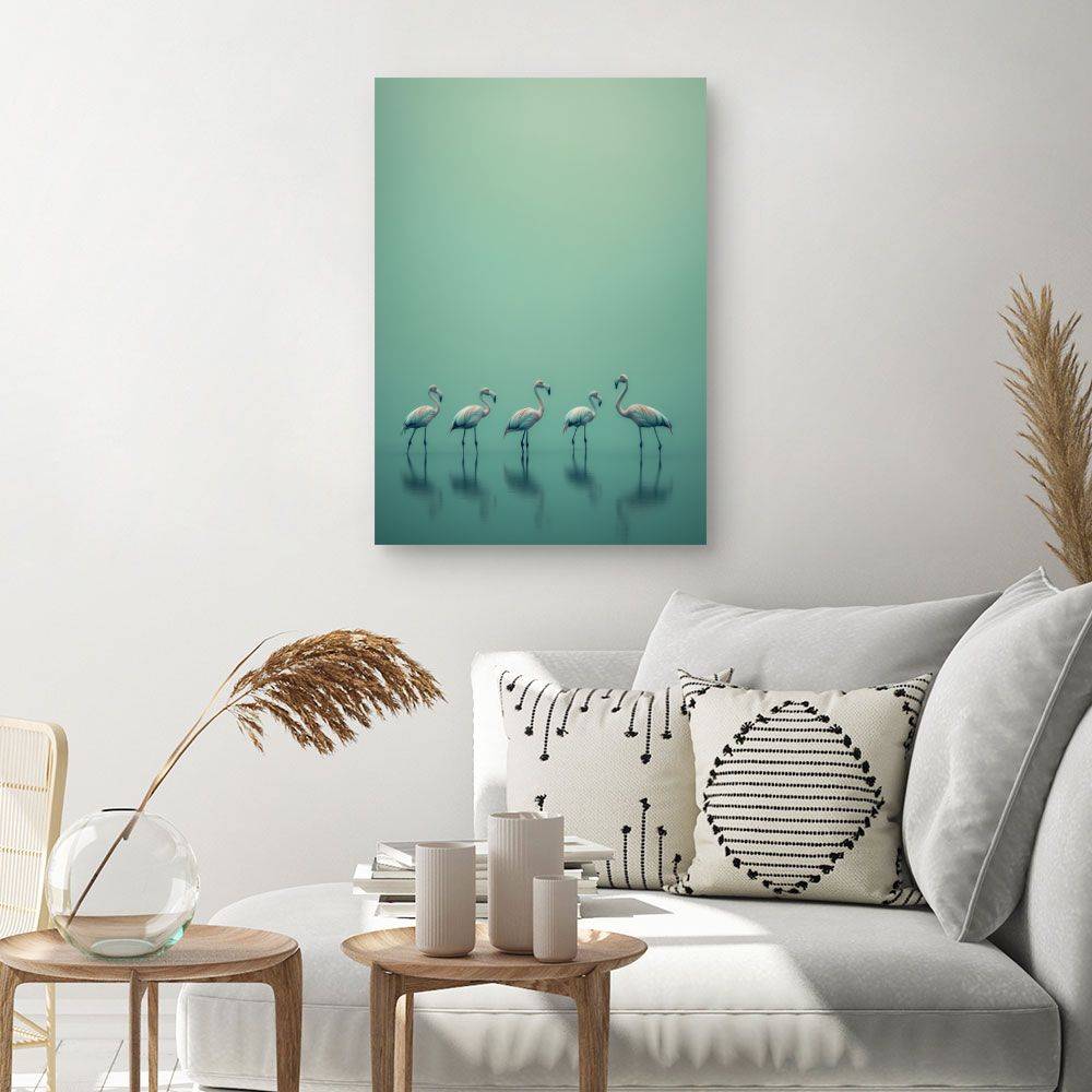 Toile "Flamants élégants"