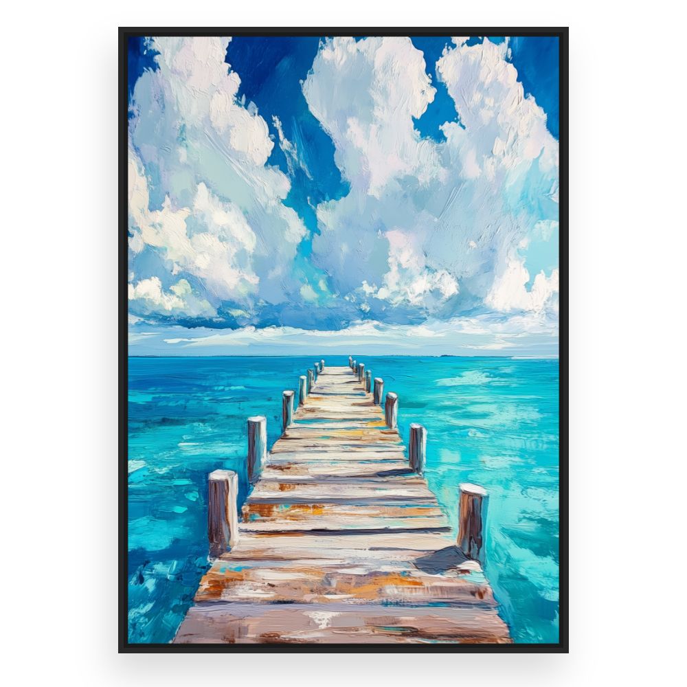 Toile Pont vers l'horizon – toile cadre noir (slide 3)