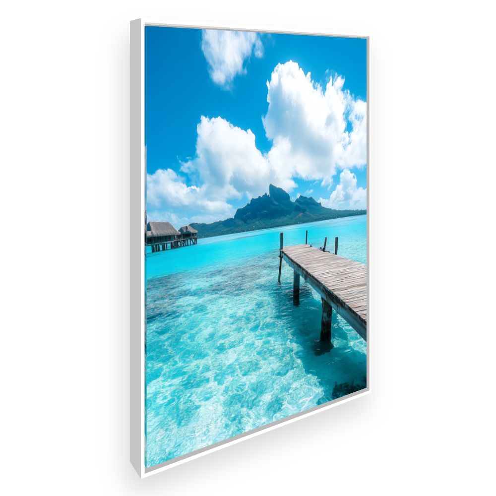 Toile Lagons paradisiaques – toile cadre blanc (slide 2)