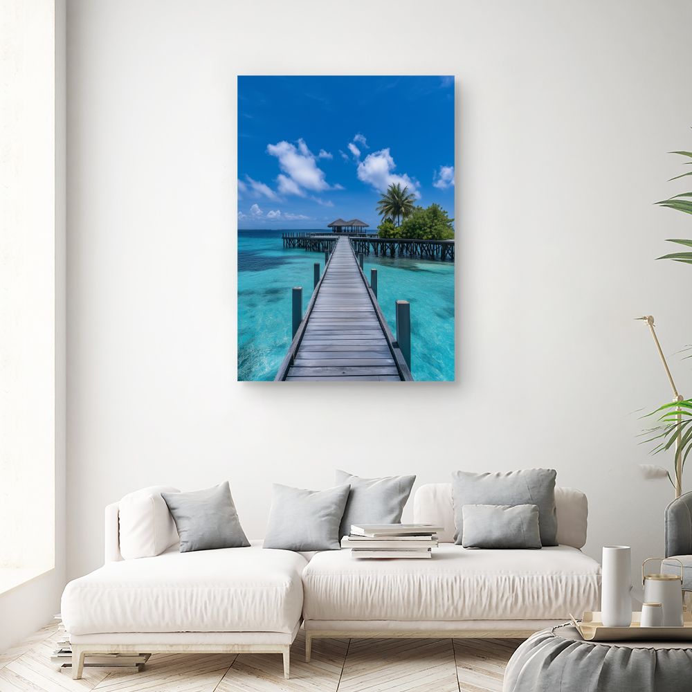 Toile "Ponton paradisiaque"