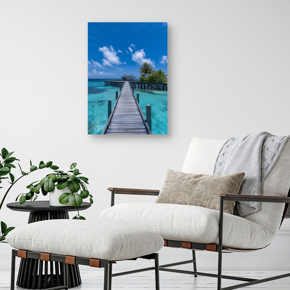 Toile "Ponton paradisiaque"