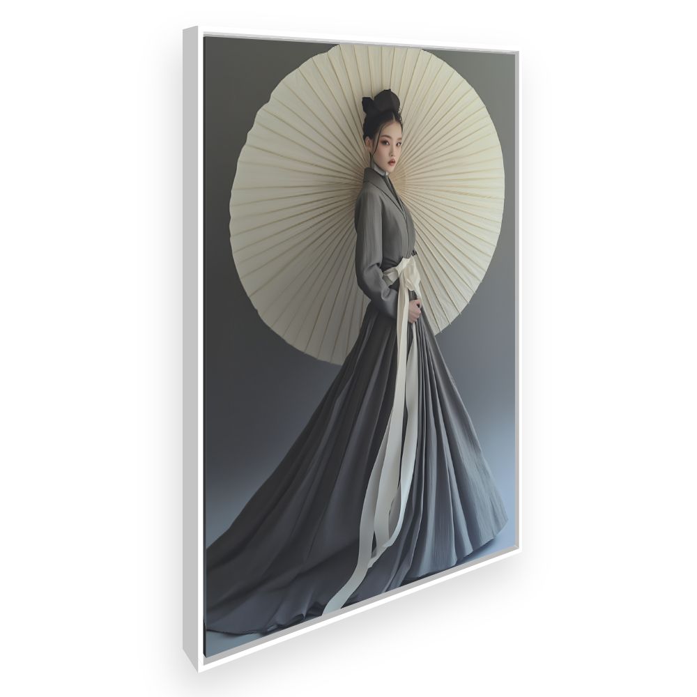 Toile Élégance orientale raffinée – toile cadre blanc (slide 2)