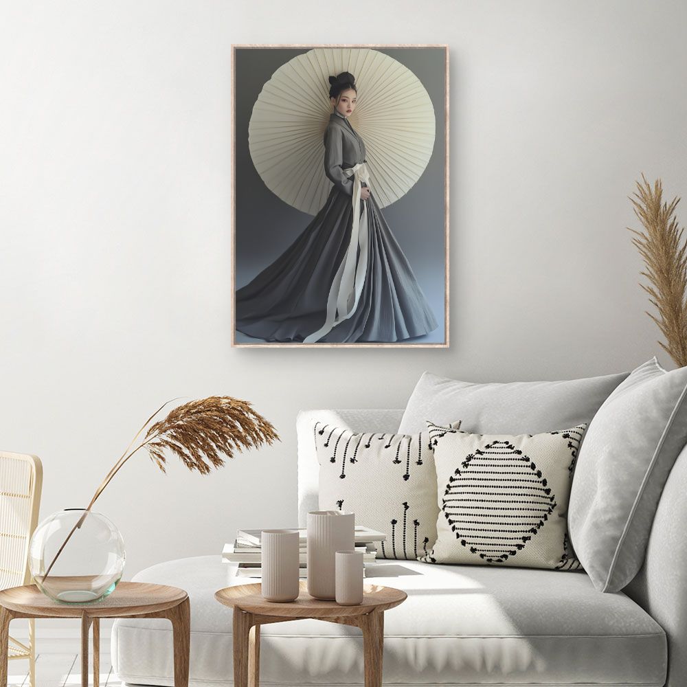 Toile Élégance orientale raffinée – toile cadre naturel (slide 1, 60×90)