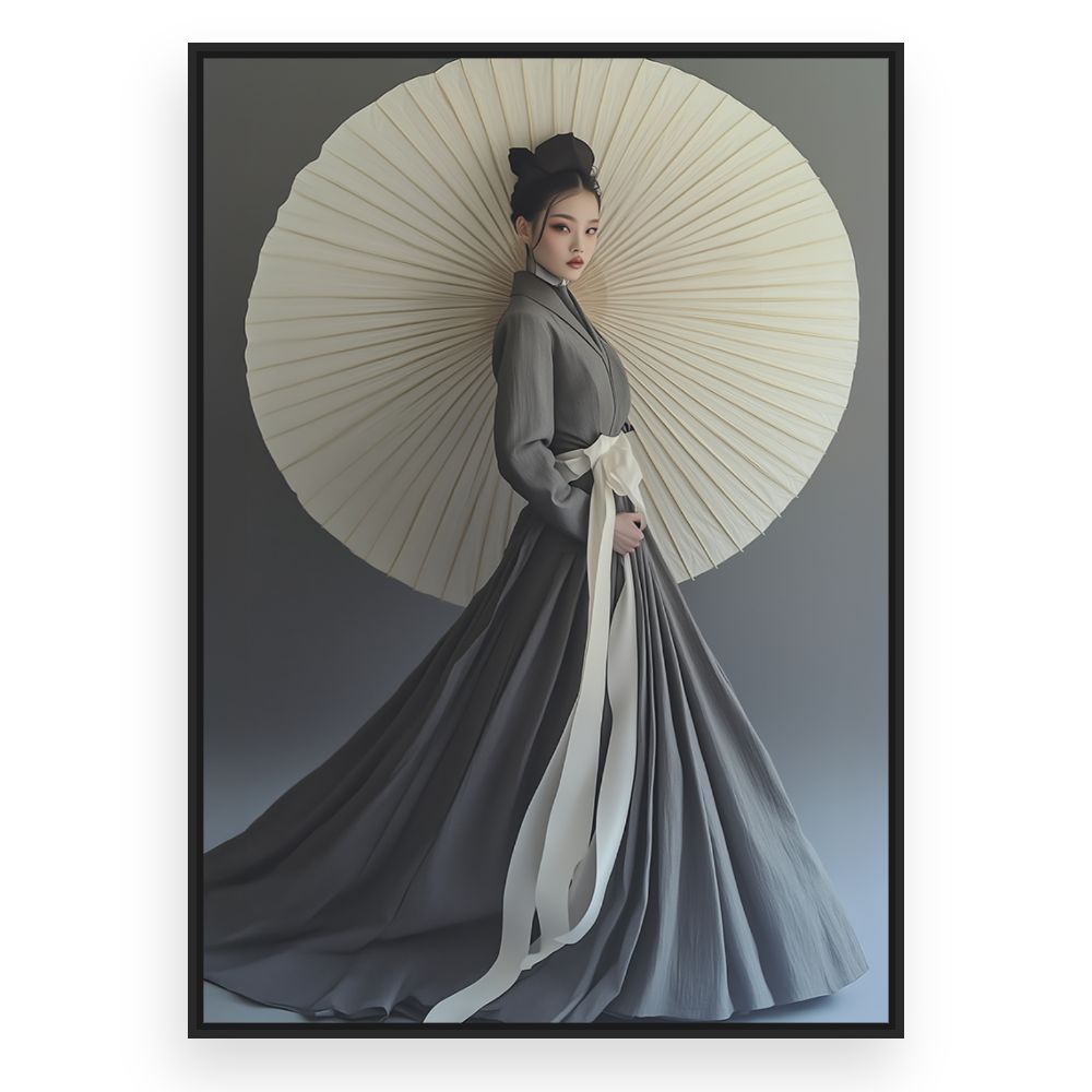 Toile Élégance orientale raffinée – toile cadre noir (slide 3)