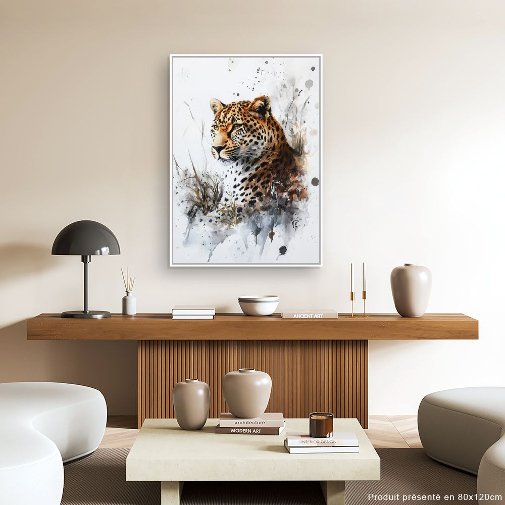 Toile "Majestueux léopard"