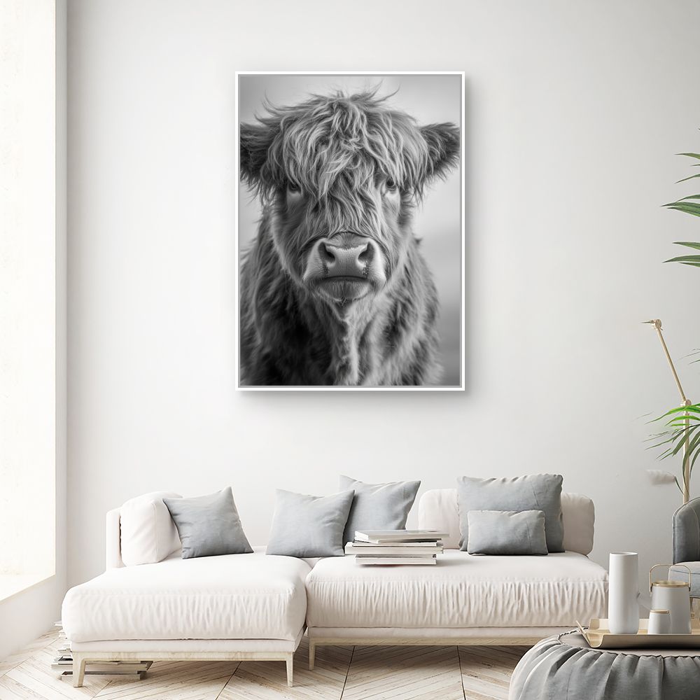 Toile "Portrait bovin captivant"
