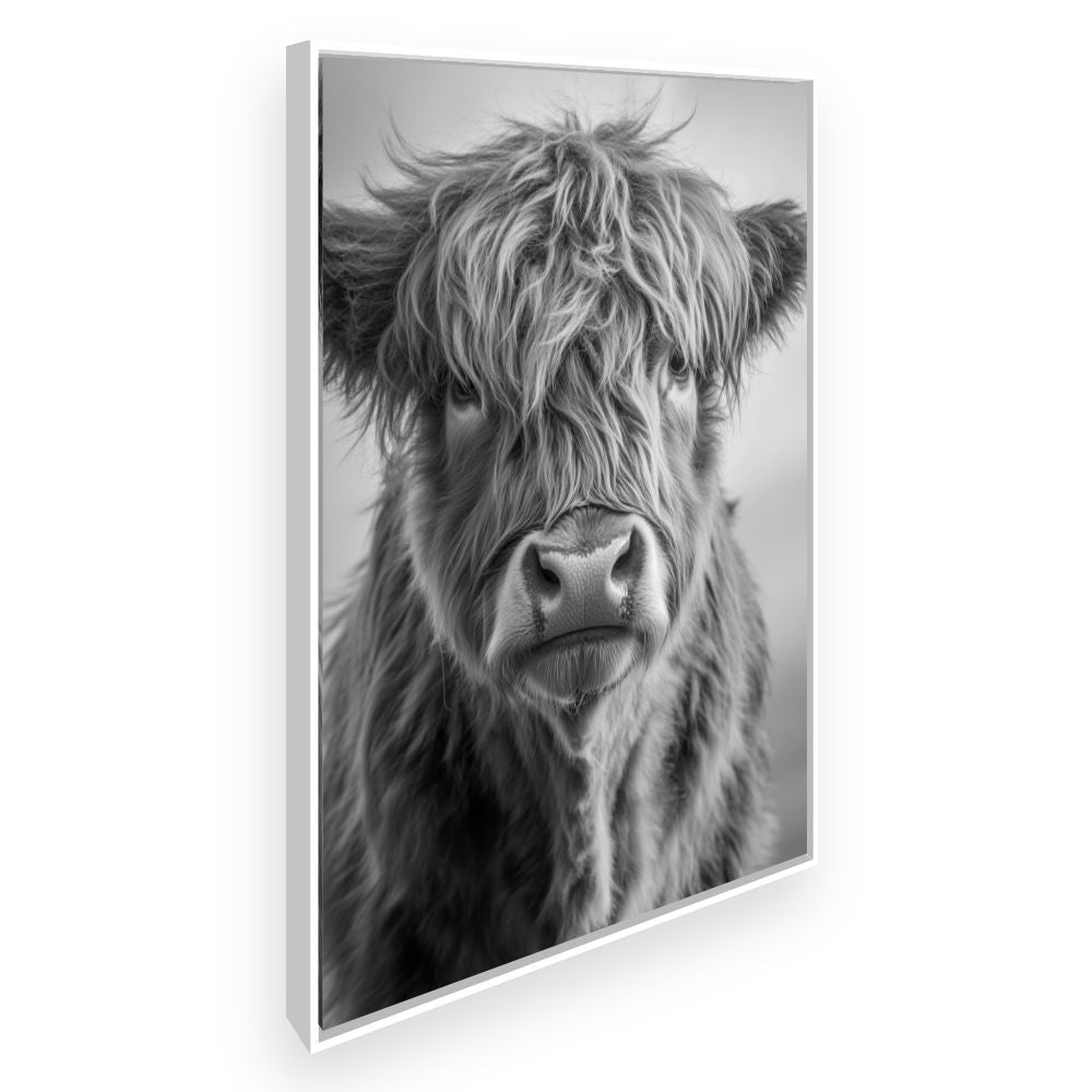Toile Portrait bovin captivant – toile cadre blanc (slide 2)