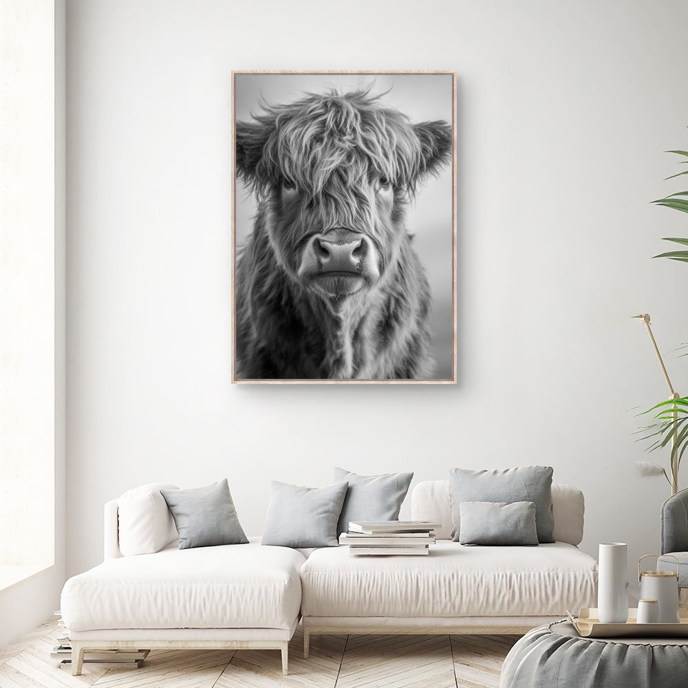 Toile "Portrait bovin captivant"
