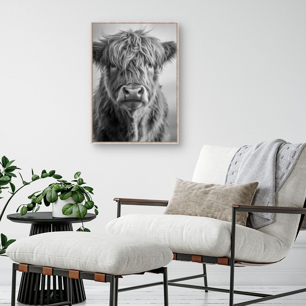 Toile "Portrait bovin captivant"