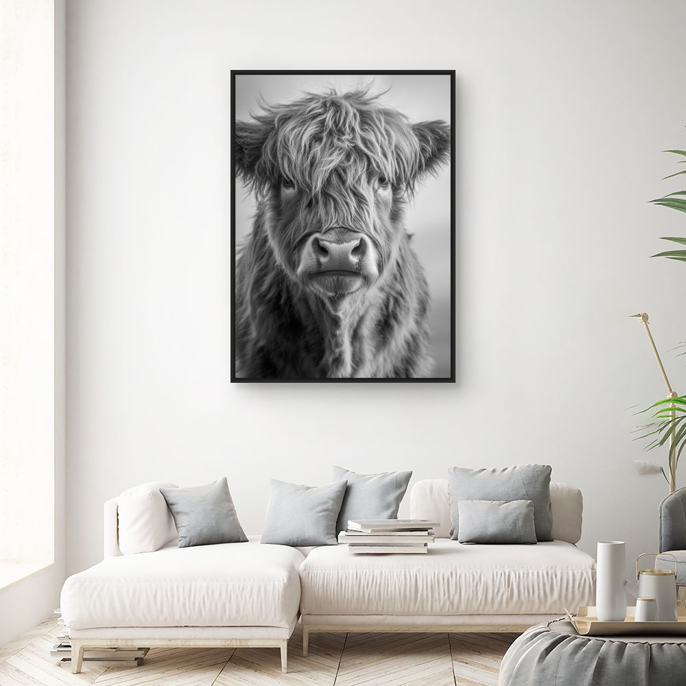 Toile "Portrait bovin captivant"