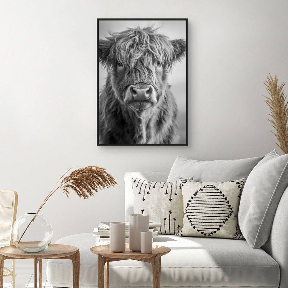 Toile "Portrait bovin captivant"