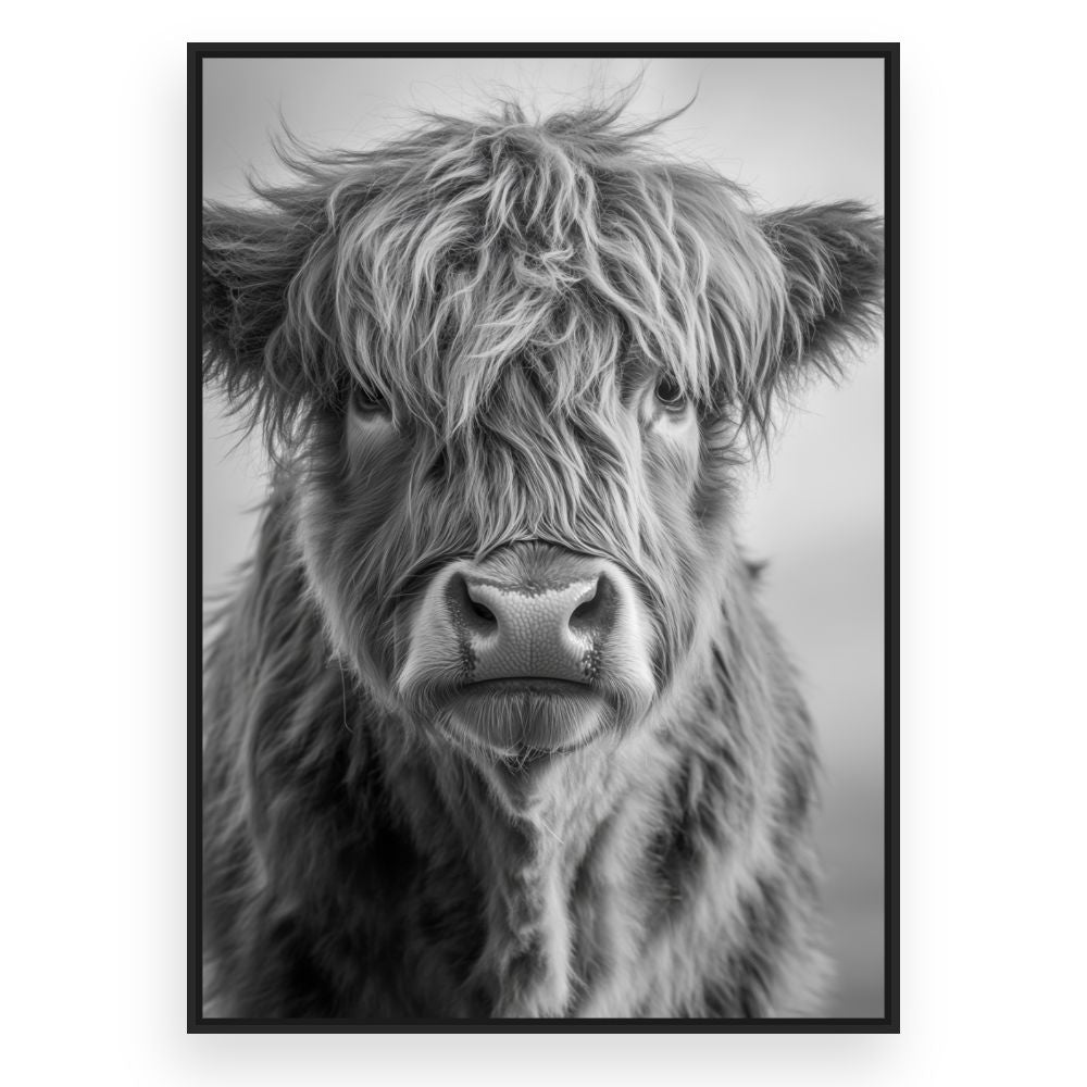 Toile Portrait bovin captivant – toile cadre noir (slide 3)