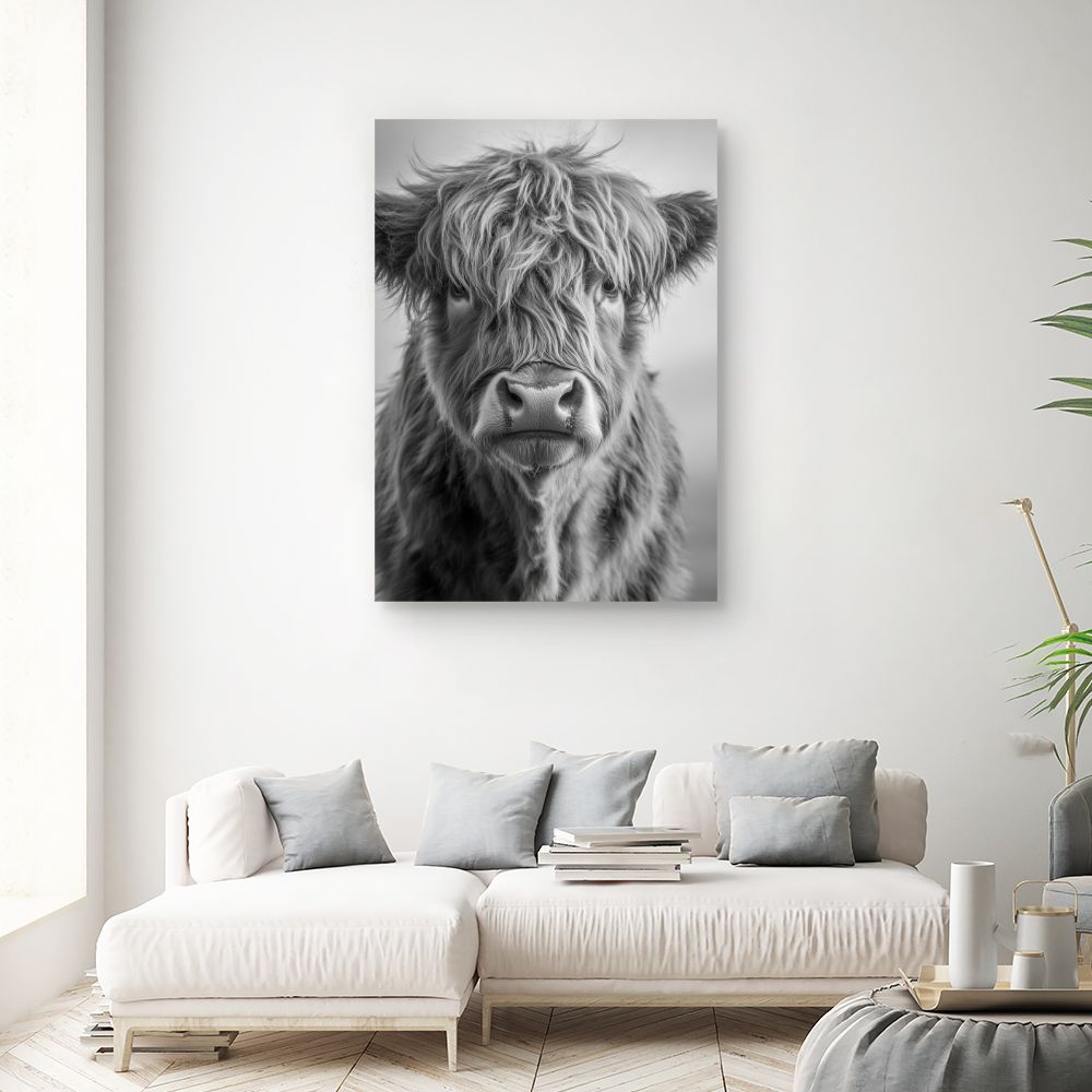 Toile "Portrait bovin captivant"