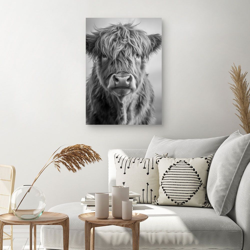 Toile "Portrait bovin captivant"