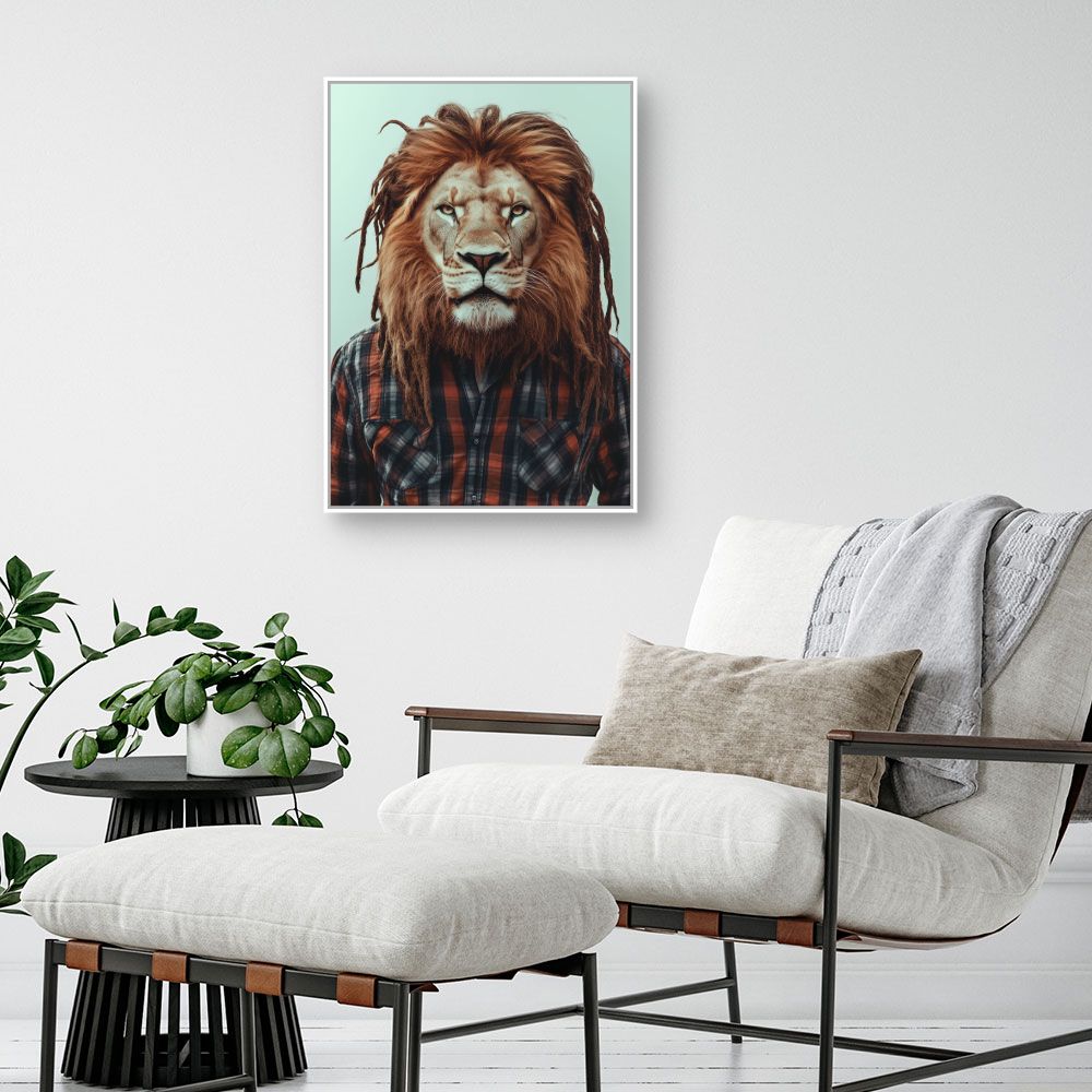 Toile "Lion urbain stylé"