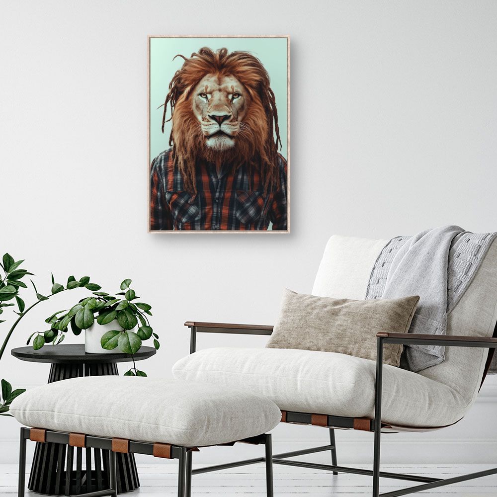 Toile "Lion urbain stylé"