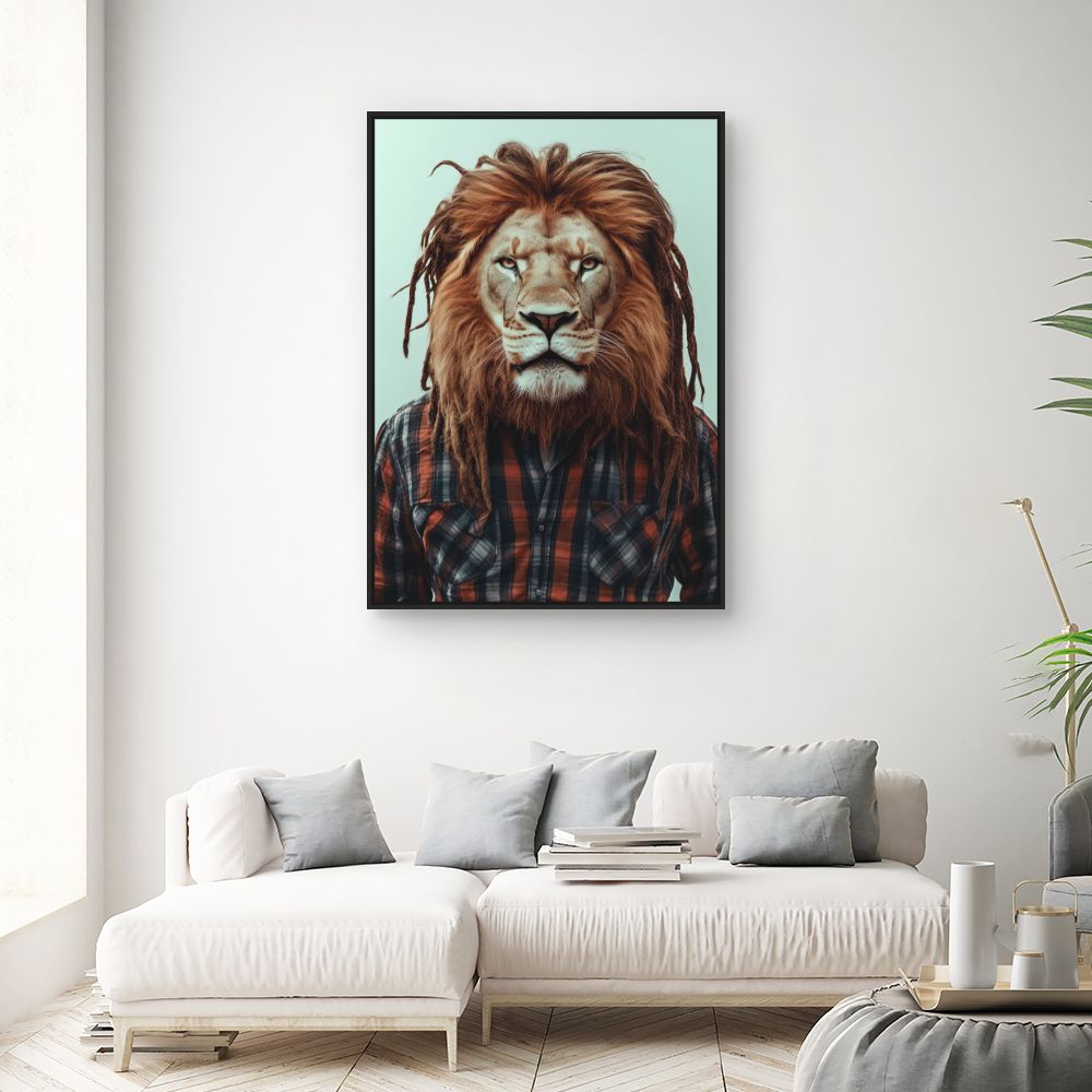 Toile "Lion urbain stylé"