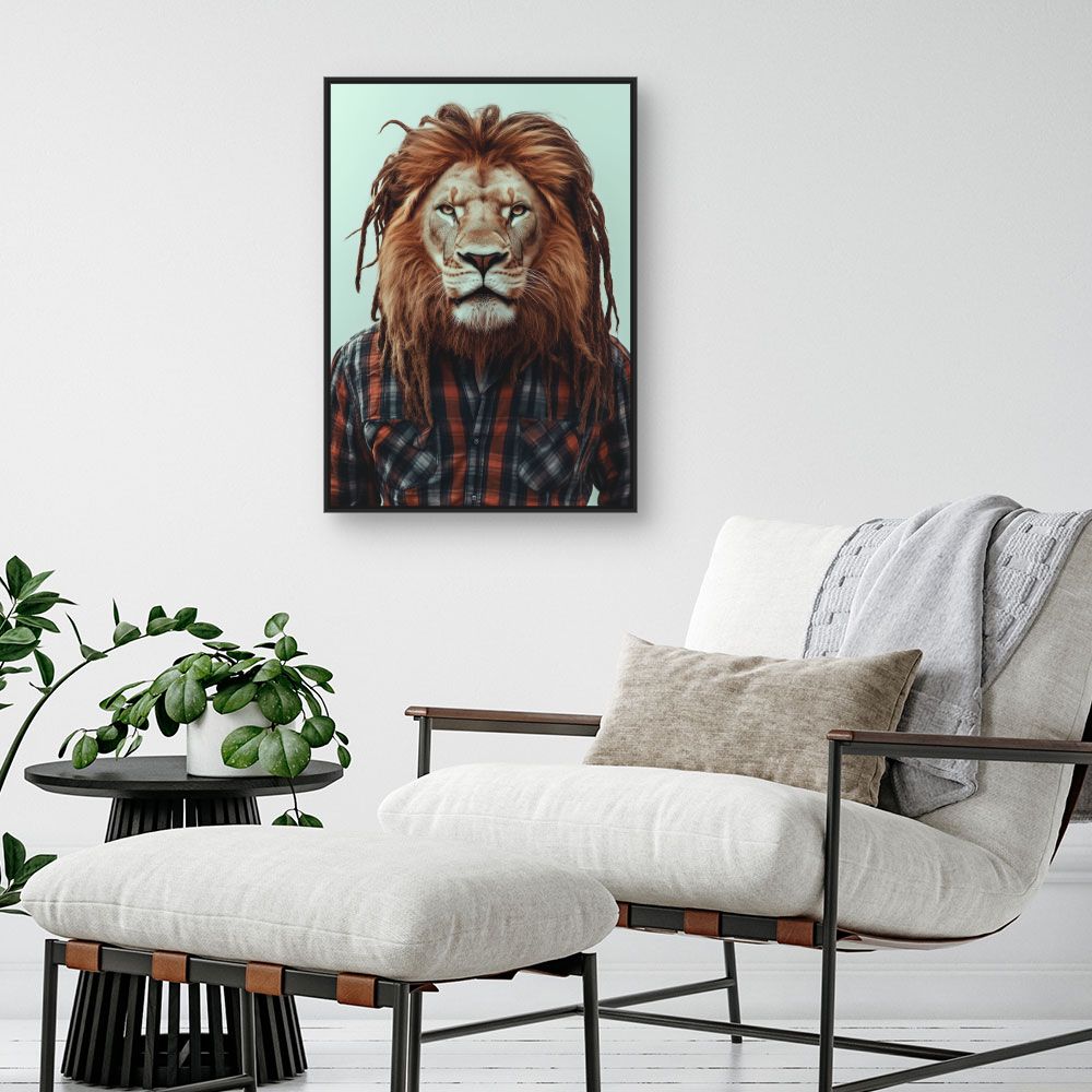 Toile "Lion urbain stylé"