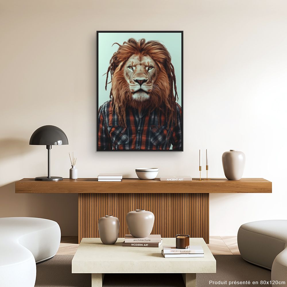 Toile "Lion urbain stylé"
