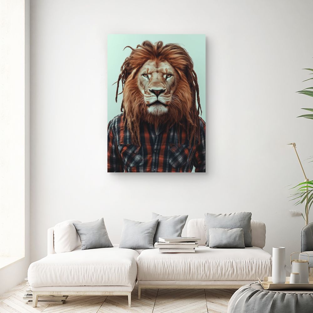 Toile "Lion urbain stylé"