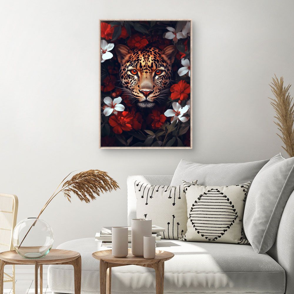 Toile Félin majestueux – toile cadre naturel (slide 1, 60×90)