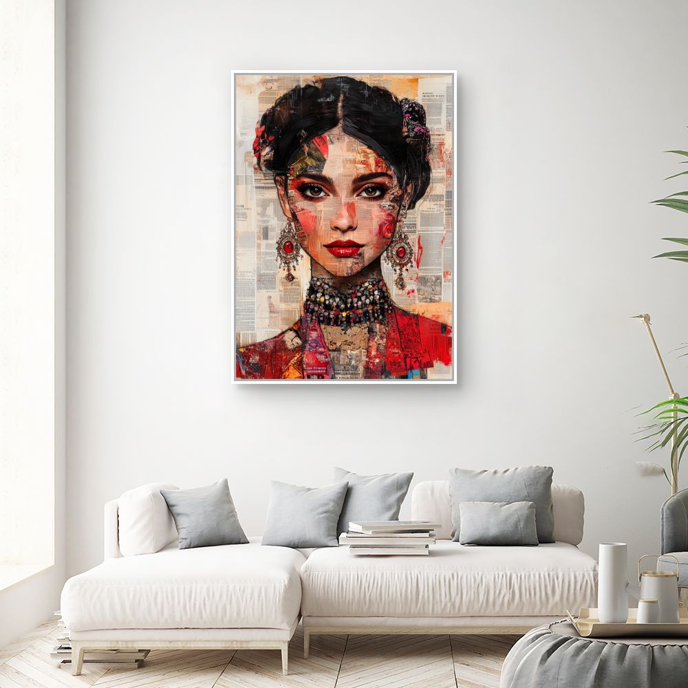 Toile "Portrait artistique fascinant"
