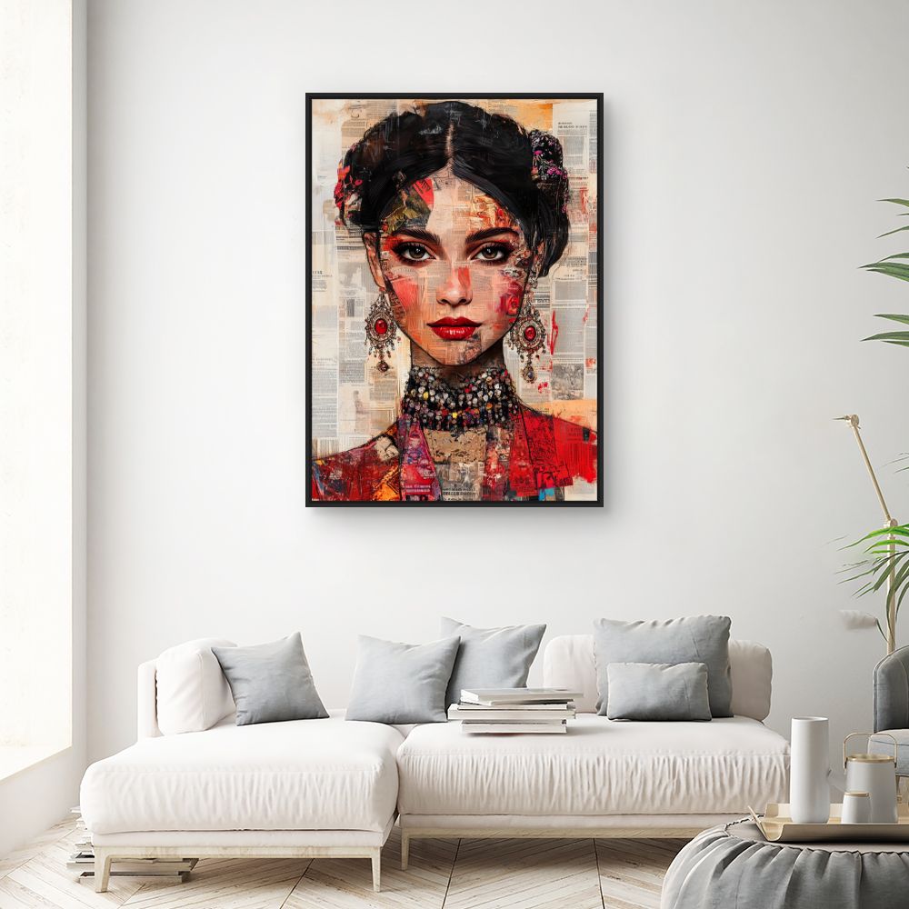 Toile "Portrait artistique fascinant"