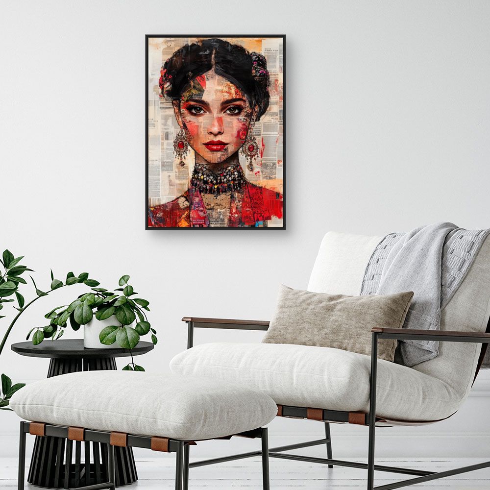 Toile "Portrait artistique fascinant"
