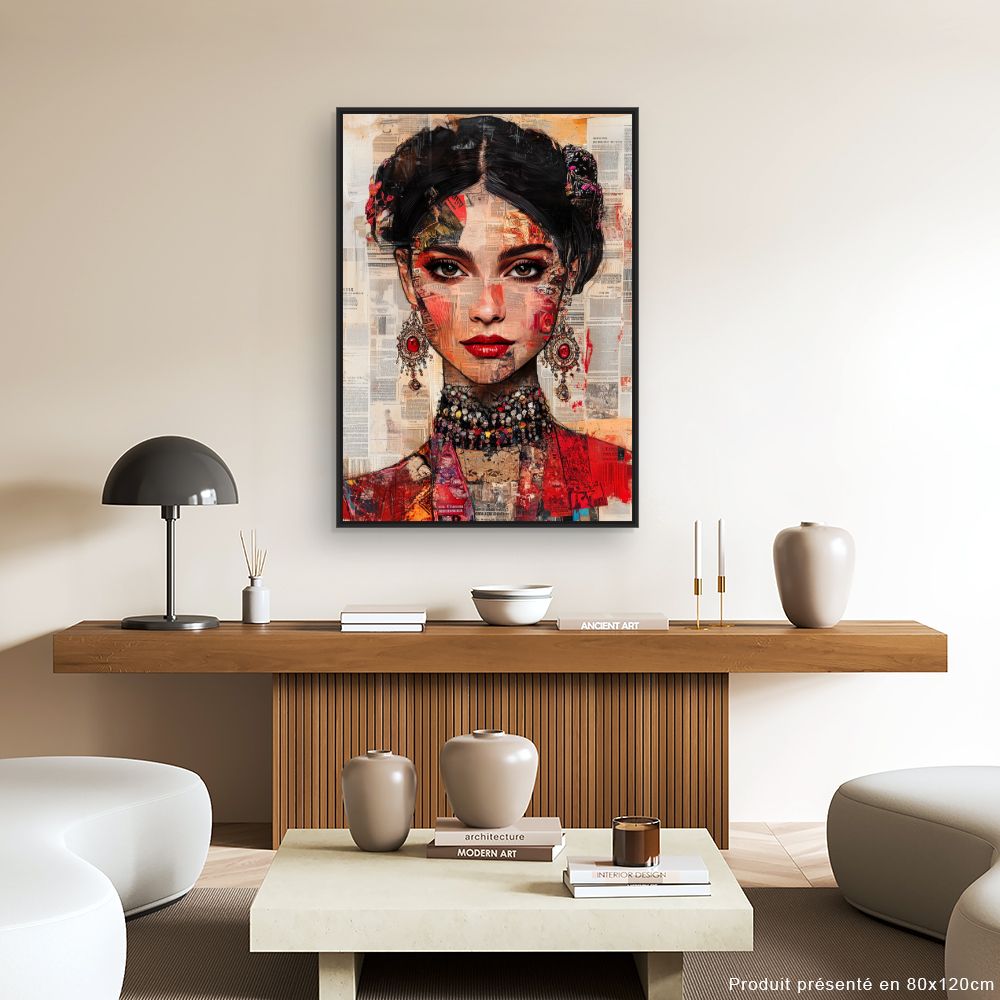 Toile "Portrait artistique fascinant"