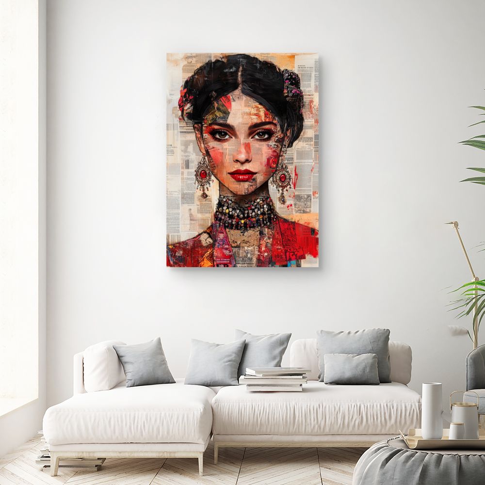 Toile "Portrait artistique fascinant"