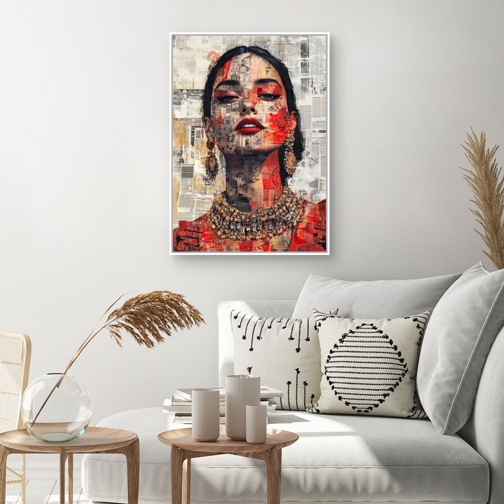 Toile "Élégance en collages"