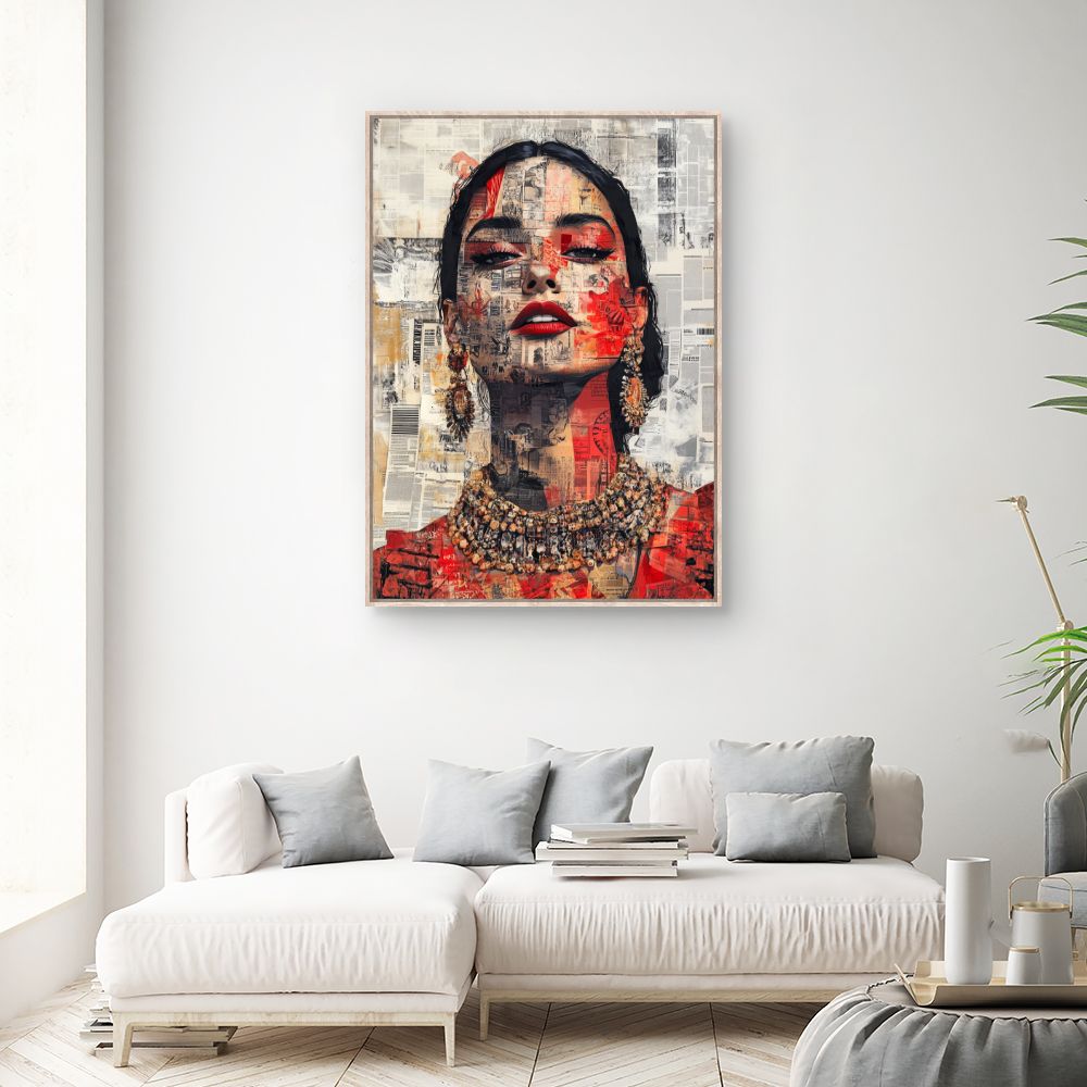 Toile "Élégance en collages"