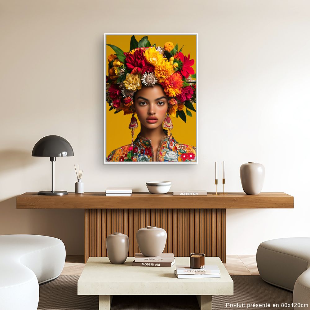 Toile "Explosion florale vibrante"