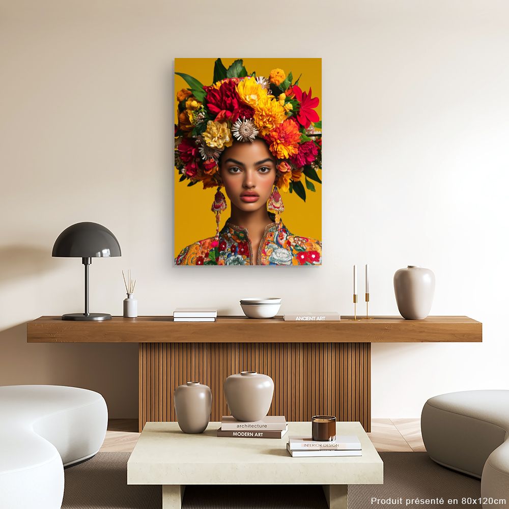 Toile "Explosion florale vibrante"