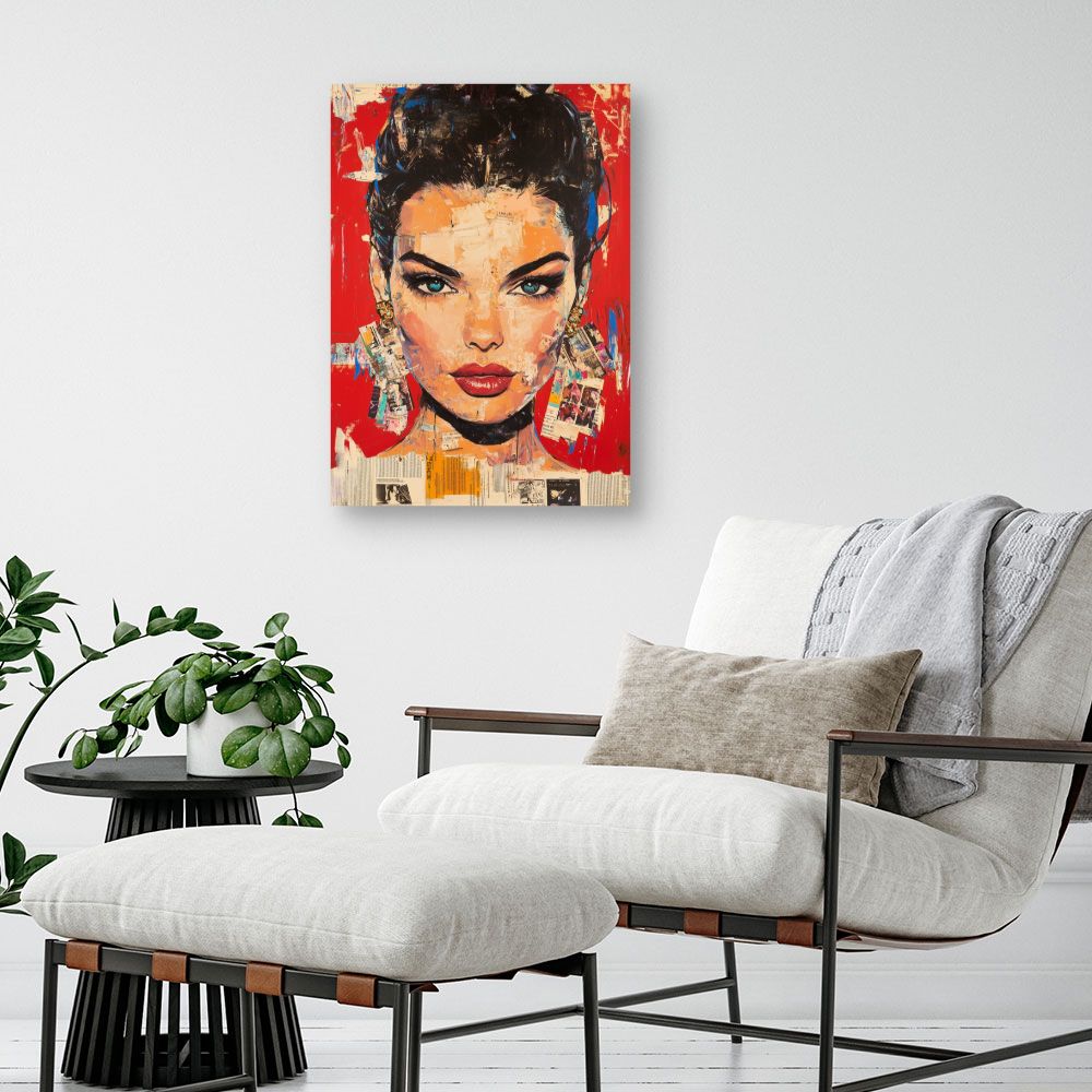 Toile "Élégance en collage"