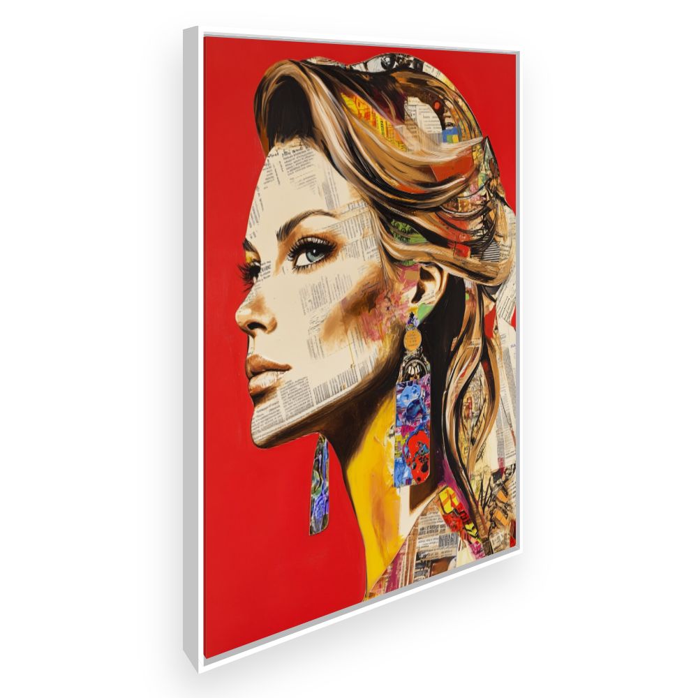 Toile Portrait moderne – toile cadre blanc (slide 2)