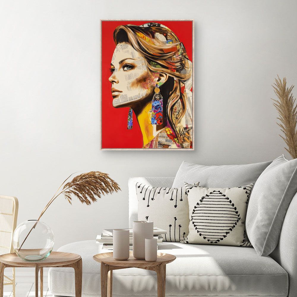 Toile Portrait moderne – toile cadre naturel (slide 1, 60×90)