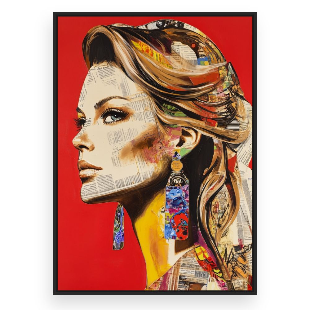 Toile Portrait moderne – toile cadre noir (slide 3)