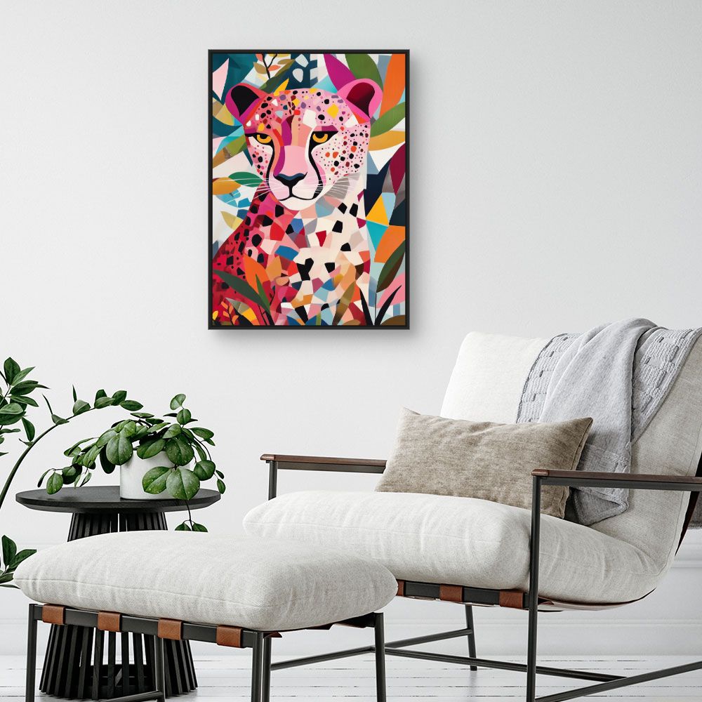 Toile "Félin coloré vibrant"