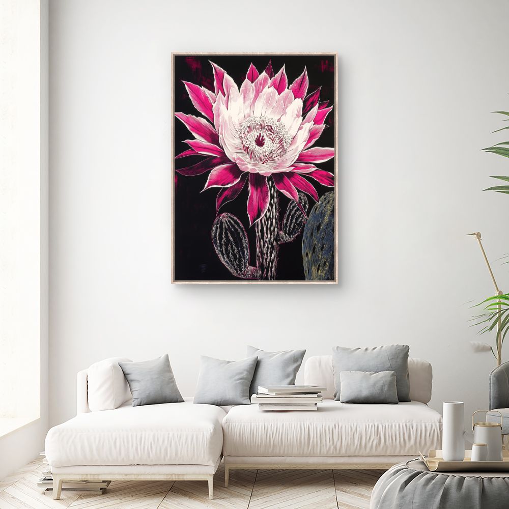 Toile "Cactus éclatant"